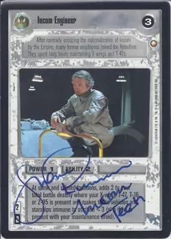 Star Wars CCG - Shane Rimmer † (Income Engineer) - autograph / signed card - Image 1