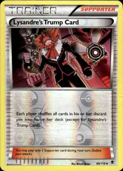 Pokemon Reverse Holo Lysandre's Trump Card XY - Phantom Forces 99/119 LP - Image 1