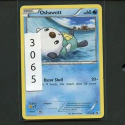 Pokemon TCG Oshawott 37/113 BW Legendary Treasures Regular Card EN-MP 2013 - Image 3
