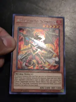 Yu-Gi-Oh! SECRET RARE CARD IGNIS HEAT THE TRUE DRACO WARRIOR FIGA-EN053 1ST NM - Image 2