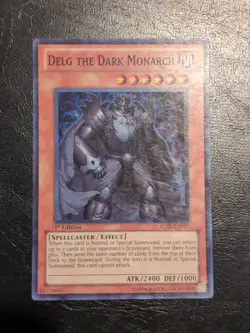 Yu-Gi-Oh! SUPER RARE HOLO CARD DELG THE DARK MONARCH STBL-EN037 1ST VLP - Image 1