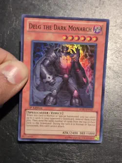 Yu-Gi-Oh! SUPER RARE HOLO CARD DELG THE DARK MONARCH STBL-EN037 1ST VLP - Image 3