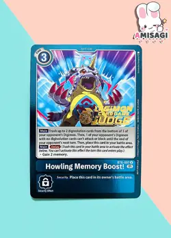 Digimon Trading Card Game - Gabumon Howling Memory Boost BT6-097 PROMO Karte - Image 1