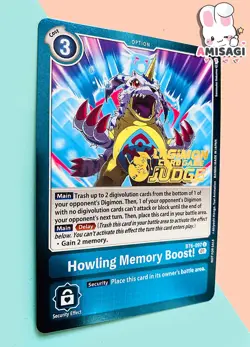 Digimon Trading Card Game - Gabumon Howling Memory Boost BT6-097 PROMO Karte - Image 2