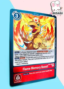 Digimon Trading Card Game Judge - Agumon Flame Memory Boost BT7-092 PROMO Karte - Image 2
