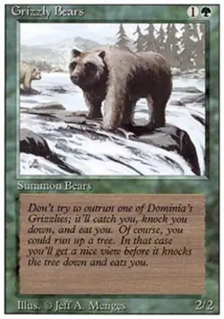 Grizzly Bears - Light Play MTG Revised - Image 1