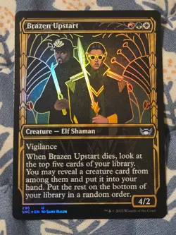 Brazen Upstart Foil Showcase Streets of New Capenna (296) MTG Magic - Image 1