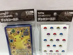 Pikachu 25th ANNIVERSARY64 and Monster Ball Design64 Sleeves For Pokemon Card Jp - Image 2
