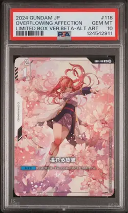 PSA10 Overflowing Compassion Lacus Klein Gundam Card Game Beta Parallel - Image 1