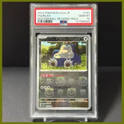 Snorlax Master Ball Mirror Sv2A PSA10 Pokemon Card 151 - Image 1