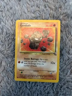 1995, 96, 98 Pokemon Card 1st Edition **Geodude** - Fossil Set 47/62 - Common - Image 1