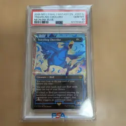 PSA10 Mtg Traveling Chocobo Neon Ink Foil Borderless Blue - Image 1