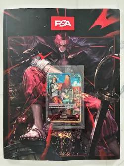2025 PSA Promo SHANKS One Piece OP09-001 Sealed + Magazine (Card small crease) - Image 1