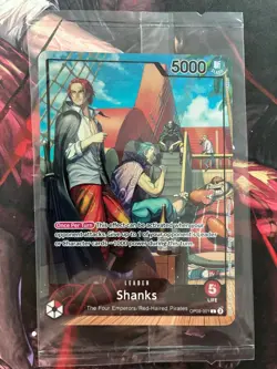 2025 PSA Promo SHANKS One Piece OP09-001 Sealed + Magazine (Card small crease) - Image 2