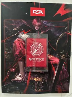 2025 PSA Promo SHANKS One Piece OP09-001 Sealed + Magazine (Card small crease) - Image 4