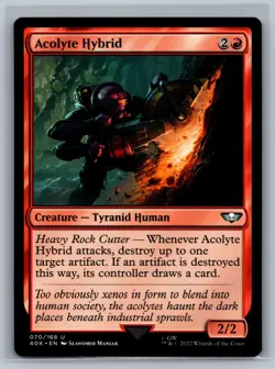 Magic MTG Universes Beyond: Warhammer 40,000 Acolyte Hybrid #070/168 TCG CCG 40k - Image 1