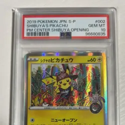 Shibuya'S Pikachu Pokemon Center Shibuya Opening Celebration Promo PSA10 - Image 3
