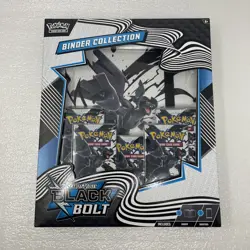 Pokemon TCG Scarlet & Violet Black Bolt Binder Collection SEALED 5 Booster Packs - Image 1