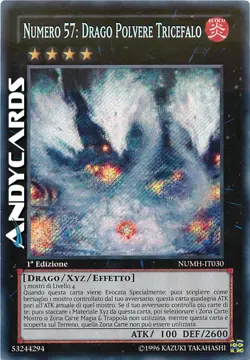NUMERO 57: DRAGO POLVERE TRICEFALO • Segreta • NUMH IT030 • 1Ed • Yugioh! - Image 1
