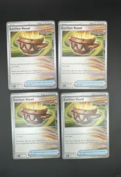 Pokemon Card 4x Earthen Vessel 106/131 Prismatic Evolutions Playset Trainer - Image 1