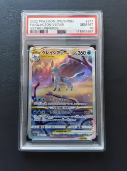 PSA 10 Glaceon VSTAR 217/172 SAR Vstar Universe Pokemon Card Japanese 2022 - Image 1