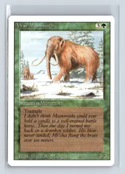 WAR MAMMOTH - MTG Magic the Gathering Card - Revised - Common - Image 1
