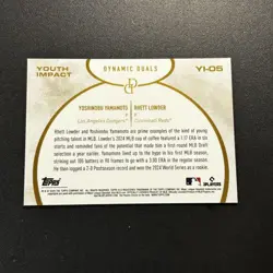Yamamoto Yushin 2025 Tops Dynamic Duals Mlbk Card - Image 2