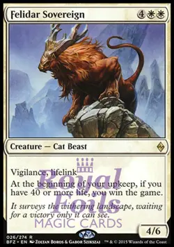 Felidar Sovereign 1x FOIL BFZ MTG Battle for Zendikar Rare MINT white - Image 1
