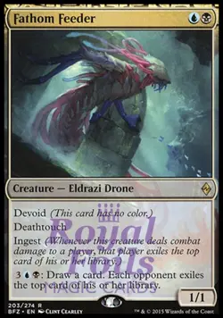 Fathom Feeder 2x FOIL BFZ MTG Battle for Zendikar Rare MINT blue black - Image 1