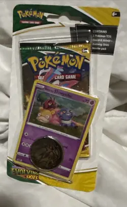 Pokemon Card Game TCG Evolving Skies Slowpoke Blister Pack New Sealed - Image 1