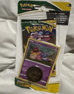 Pokemon Card Game TCG Evolving Skies Slowpoke Blister Pack New Sealed - Image 1