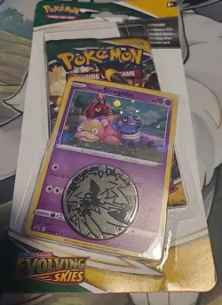 Pokemon Card Game TCG Evolving Skies Slowpoke Blister Pack New Sealed - Image 1