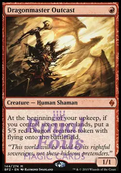 Dragonmaster Outcast 1x FOIL BFZ MTG Battle for Zendikar Mythic MINT red - Image 1
