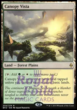 Canopy Vista 1x FOIL BFZ MTG Battle for Zendikar Rare MINT green white land - Image 1