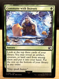 MTG Final Fantasy 0182 Commune with Beavers Sorcery COMMON - Image 1