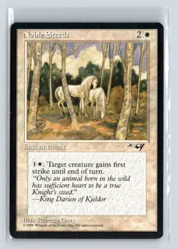 NOBLE STEEDS - MTG Magic the Gathering Card - Alliances - Common - Image 1
