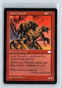 LAVA HOUNDS - MTG Magic the Gathering Card - Weatherlight - Uncommon - Image 1