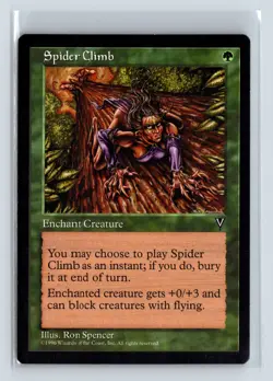 SPIDER CLIMB - MTG Magic the Gathering Card - Visions - Common - Image 1