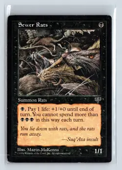 SEWER RATS - MTG Magic the Gathering Card - Mirage - Common - Image 1