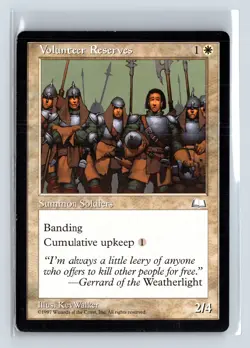 VOLUNTEER RESERVES - MTG Magic the Gathering Card - Weatherlight - Uncommon - Image 1