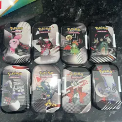 Pokemon Black Bolt & White Flare Full Art Set Unova Mini Tin Sealed (8 Tins) - Image 1