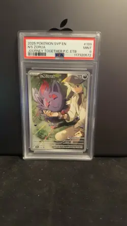 PC Pokemon N's Zorua Journey Together ETB Illustration Rare Promo SVP En 189 NM - Image 1