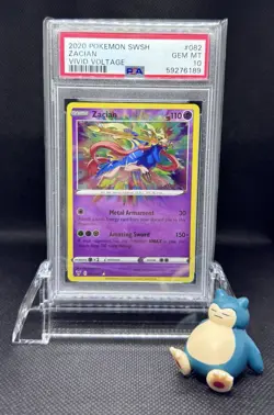 2020 POKEMON SWORD & SHIELD VIVID VOLTAGE #082 ZACIAN PSA 10 - Image 1