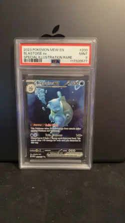 Pokemon Blastoise EX Sir #200/165 PSA Mint 9 (2023 Scarlet & Violet 151) - Image 1