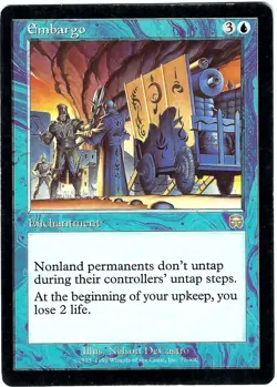 (2X) Embargo - Mercadian Masques - MTG Magic the Gathering Card - Image 1