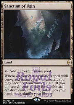 Sanctum of Ugin 1x FOIL BFZ MTG Battle for Zendikar Rare MINT land - Image 1