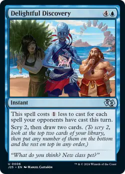 MTG Delightful Discovery [Foundations Jumpstart] Near Mint Magic - Image 1