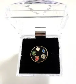 Magic The Gathering Lapel Pin Mana Symbols Vintage Rare First Ever Magic Pin MTG - Image 1