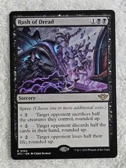 MTG Rush of Dread - Outlaws of Thunder Junction (OTJ) #104 Card Rare NM - Image 1