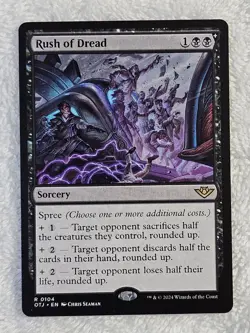 MTG Rush of Dread - Outlaws of Thunder Junction (OTJ) #104 Card Rare NM - Image 2